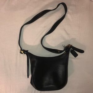 Black leather Coach satchel bag